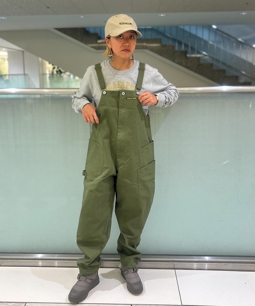 Vallicans オリーブグリーン サスペンダー付きオーバーオール　L Vallicans オリーブグリーン サスペンダー付きオーバーオール L