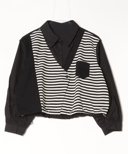 ブラウス シャツ Fake Vest Two Piece Shirt レディース