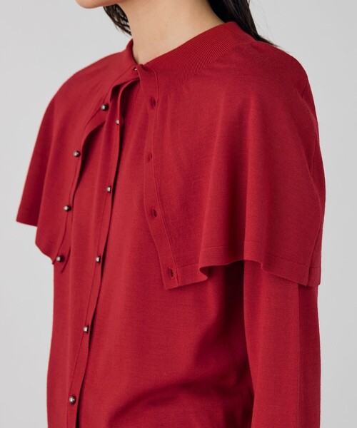 DES PRES（デプレ） カーディガン ウーステッドウール ケープ