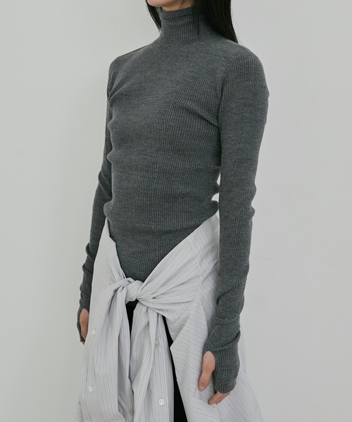 LE CIEL BLEU ニット ホールガーメントタートルニット / Wholegarment 