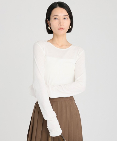 コットンカシミアフライスロンＴ BABYLONE tシャツ コットンカシミアフライスロンT レディース