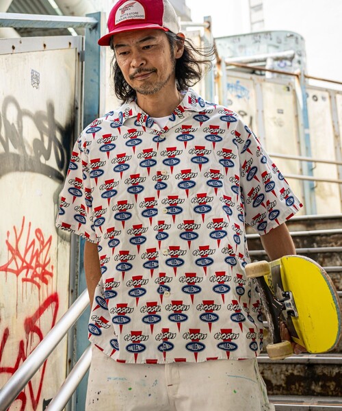 CHALLENGER×HOSOI 半袖シャツXLARGE CHALLENGER シャツ x HOSOI/チャレンンジャー × ホソイ HOSOI