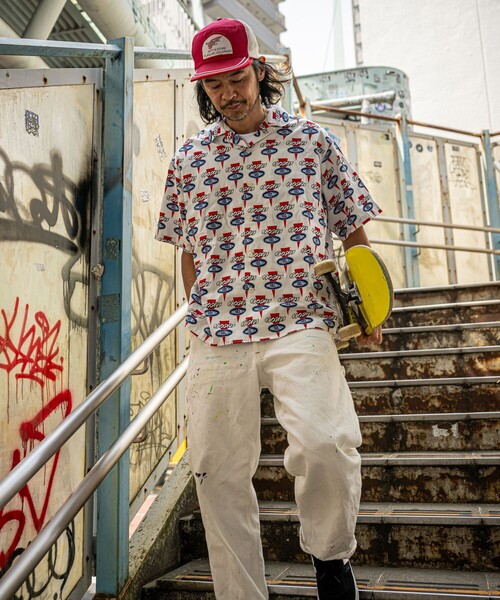 CHALLENGER×HOSOI 半袖シャツXLARGE CHALLENGER シャツ x HOSOI/チャレンンジャー × ホソイ HOSOI