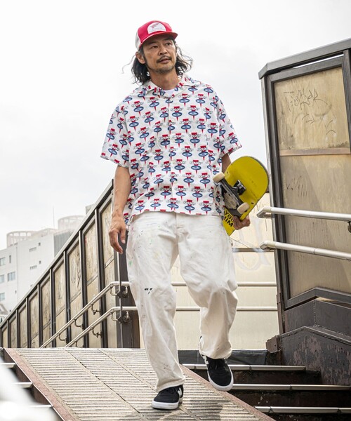 CHALLENGER×HOSOI 半袖シャツXLARGE CHALLENGER シャツ x HOSOI/チャレンンジャー × ホソイ HOSOI