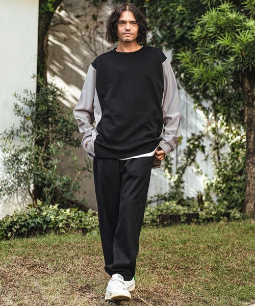 マレ サイドスリットポンチTシャツ ホワイト サイドスリットハイポンチ ルーズオーバードレープS/Sカットソー