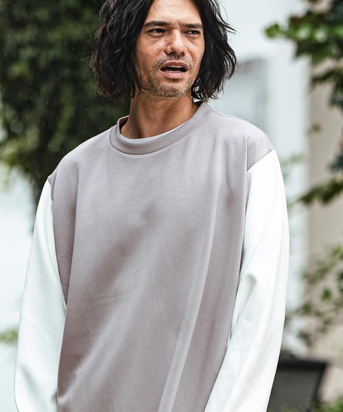 ポンチ パネル 切替 長袖 Tシャツ ポンチ パネル 切替 長袖 Tシャツ（Tシャツ/カットソー