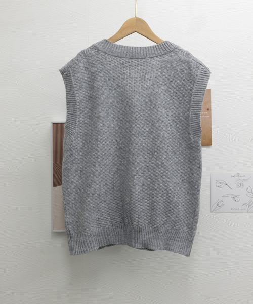 miniministore ベスト ジレ ケーブルニットベスト レディース