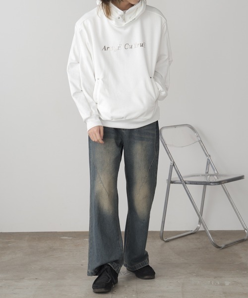 ROOP TOKYO ジーンズ スラッシュ シーム ルーズワイドデニム