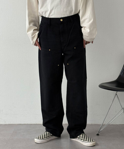 90s カーハート　ダブルニー　パンツ　ボトム　ブラウン　w46 レギュラー古着 1960s Vintage Carhartt Double Knee Carpenter Pants W40