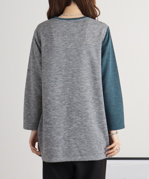 tシャツ BRODIAEA バイカラー切り替えプルオーバー レディース