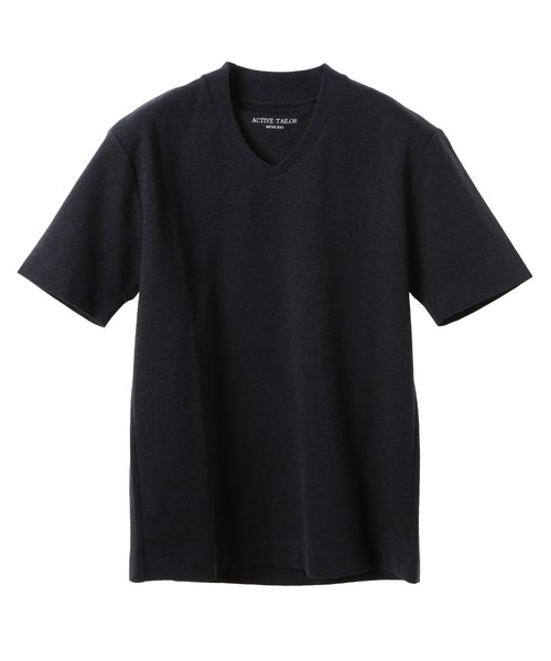 tシャツ 「ACTIVE TAILOR/アクティブテイラー」シルケット加工VネックTシャツ「接触冷感」「UVカット」 メンズ_5
