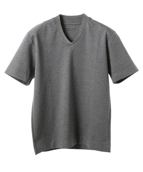 tシャツ 「ACTIVE TAILOR/アクティブテイラー」シルケット加工VネックTシャツ「接触冷感」「UVカット」 メンズ_3