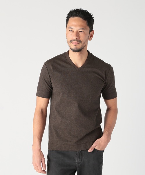 tシャツ 「ACTIVE TAILOR/アクティブテイラー」シルケット加工VネックTシャツ「接触冷感」「UVカット」 メンズ_16