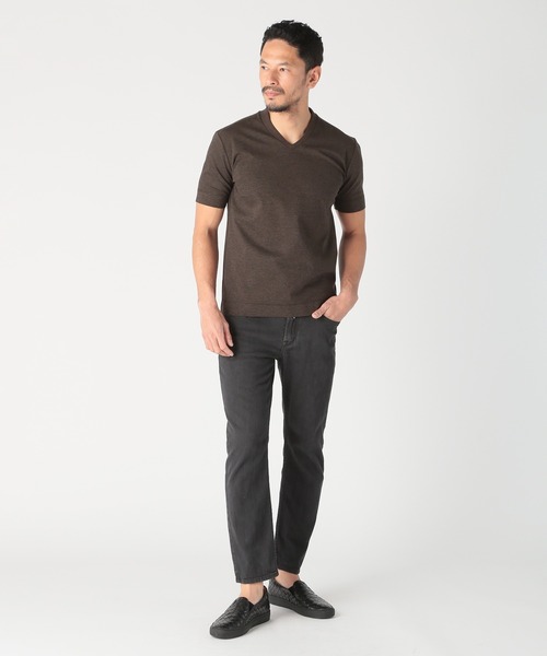 tシャツ 「ACTIVE TAILOR/アクティブテイラー」シルケット加工VネックTシャツ「接触冷感」「UVカット」 メンズ_19