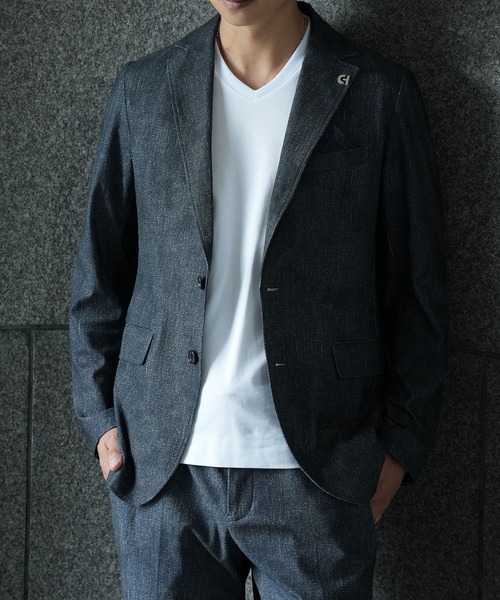tシャツ 「ACTIVE TAILOR/アクティブテイラー」シルケット加工VネックTシャツ「接触冷感」「UVカット」 メンズ_6