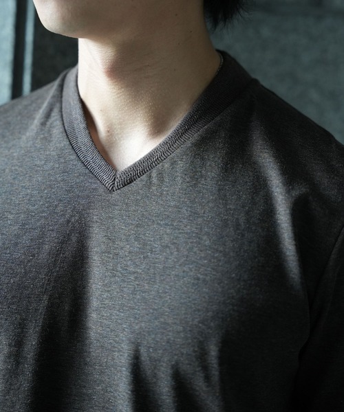 tシャツ 「ACTIVE TAILOR/アクティブテイラー」シルケット加工VネックTシャツ「接触冷感」「UVカット」 メンズ_8