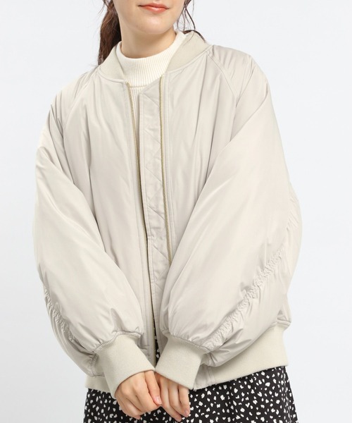 「GLOBAL WORK Smile Seed Store」 ジップアップブルゾン LARGE アイボリー レディース_画像4