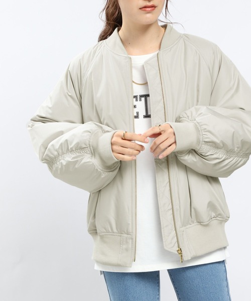 「GLOBAL WORK Smile Seed Store」 ジップアップブルゾン LARGE アイボリー レディース_画像8