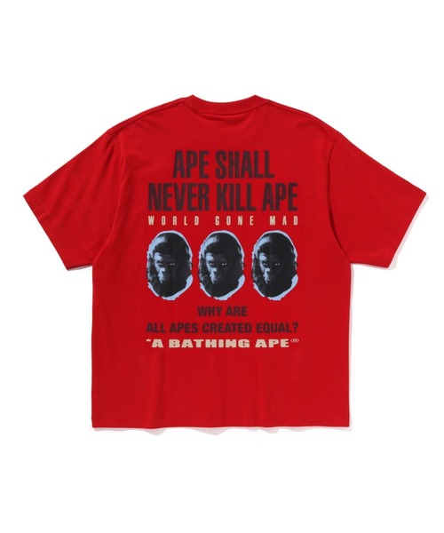 ape tシャツ 正規品 A BATHING APE tシャツ SLOGAN RELAXED FIT TEE メンズ