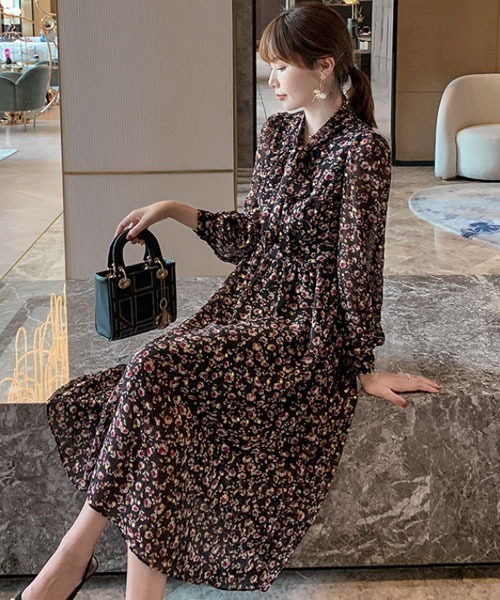 i-dare ワンピース 「i-dare」花柄 ボウタイ ワンピース : ZOZOTOWN