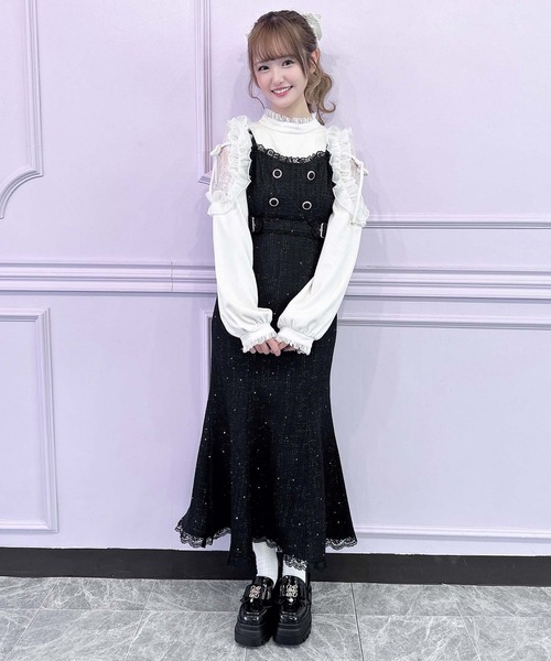 クチュールバイロジータ ジャンパースカート ツイードマーメイドキャミ