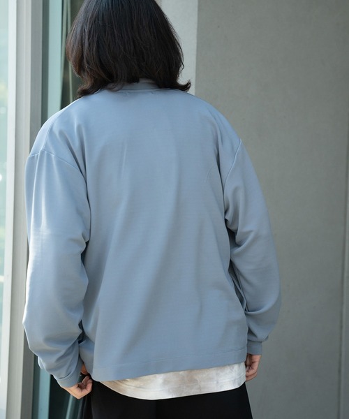 COS リラックスフィット ポロカーディガン ブルー FREAK'S STORE カーディガン 限定展開 Relax Fit スウェット