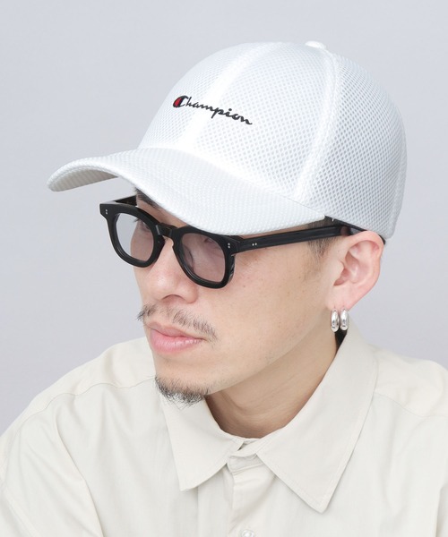 Champion キャップ 帽子 ロングビル パフメッシュキャップ つば