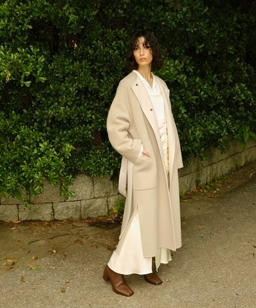 FRAY I.D（フレイ・アイディー） ノーカラーコート 1 ピンク