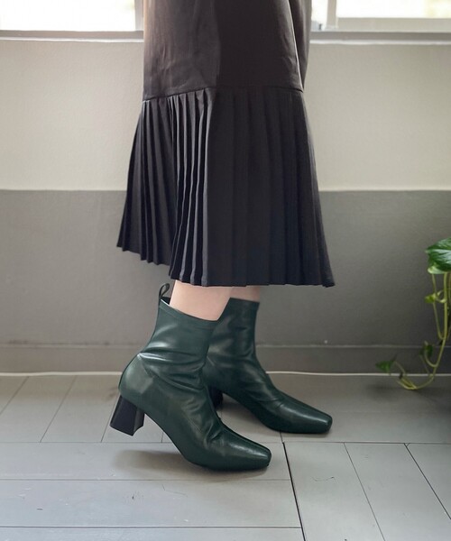 「ESPERANZA」 ショートブーツ L グリーン レディース_画像2