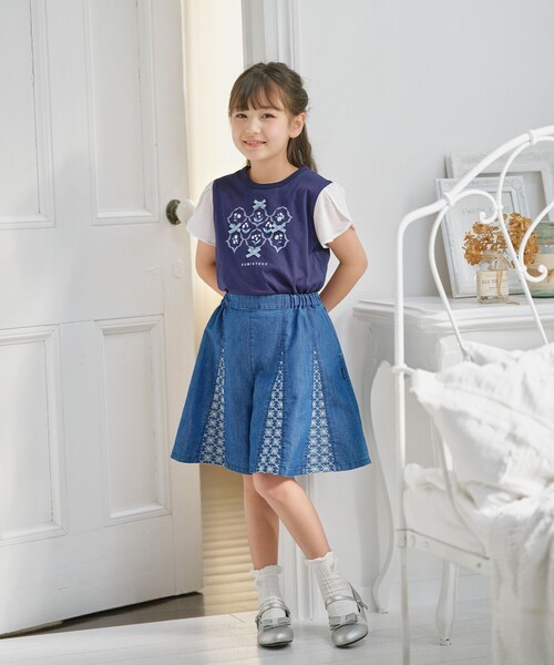 tシャツ 「110-140cm」スズランプリント Tシャツ キッズ 子供服 女の子