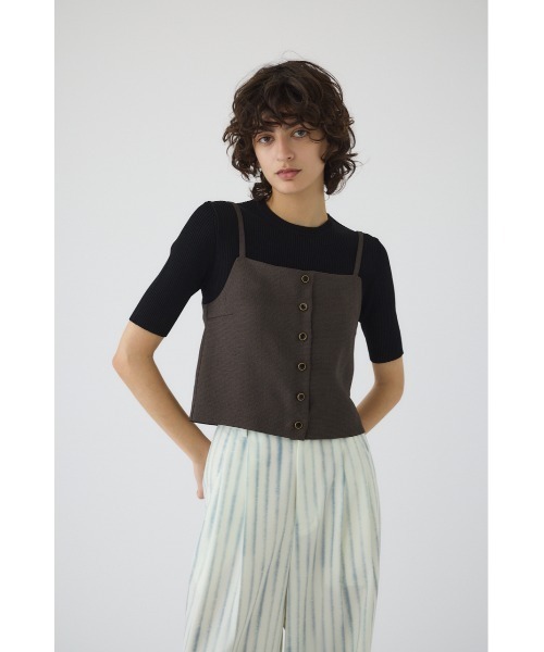 RIM.ARK キャミソール Tweed cami tops ツイードキャミトップス