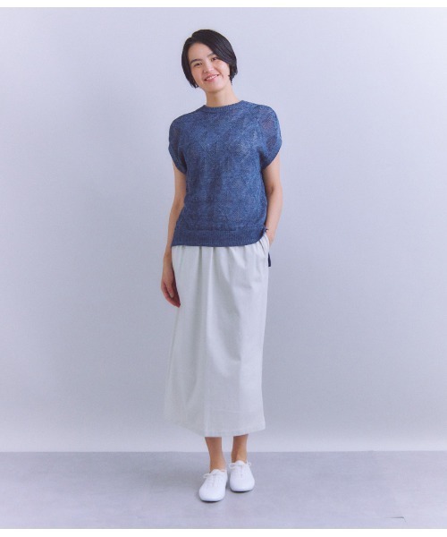 ニット セーター Linen Polyester Yarn レース編みノースリーブニット レディース SIPULI ニット セーター Linen Polyester Yarn レース編み