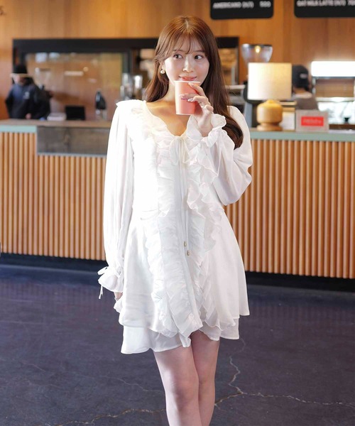 ワンピース Luan FRILL MINI ONEPIECE Luan ワンピース 「Luan」FRILL MINI ONEPIECE/フリルミニ