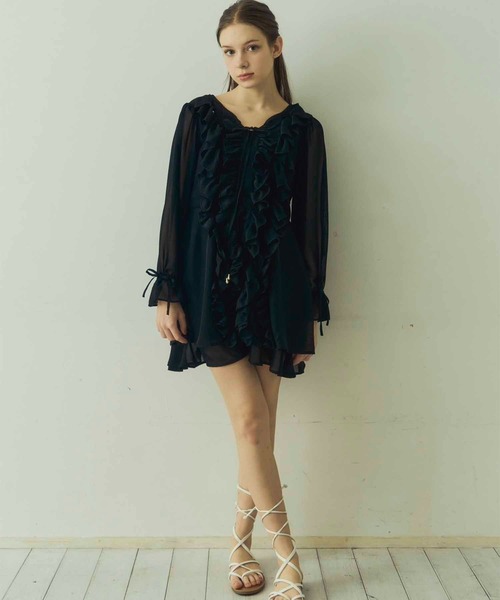 ワンピース Luan FRILL MINI ONEPIECE Luan ワンピース 「Luan」FRILL MINI ONEPIECE/フリルミニ