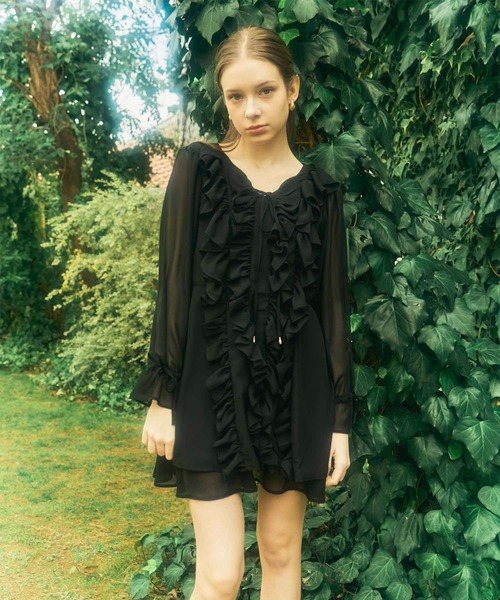ワンピース Luan FRILL MINI ONEPIECE Luan ワンピース 「Luan」FRILL MINI ONEPIECE/フリルミニ