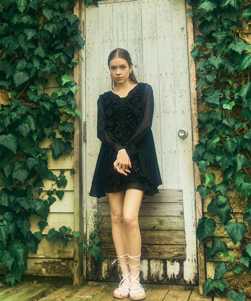 Luan ワンピース 「Luan」FRILL MINI ONEPIECE/フリルミニ