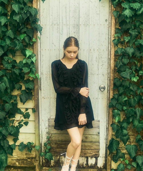 Luan ワンピース 「Luan」FRILL MINI ONEPIECE/フリルミニ