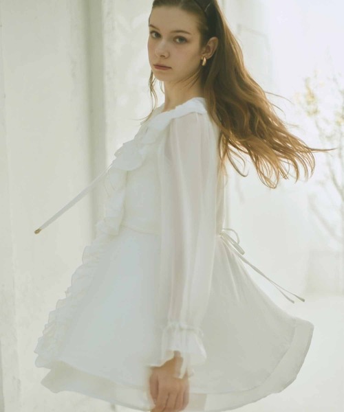 Luan ワンピース 「Luan」FRILL MINI ONEPIECE/フリルミニ