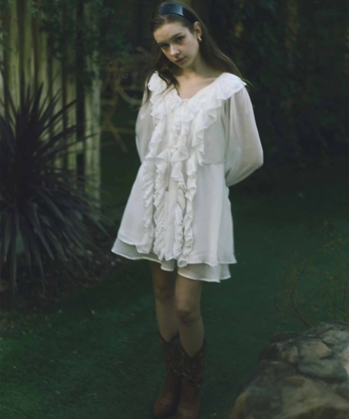Luan ワンピース 「Luan」FRILL MINI ONEPIECE/フリルミニ