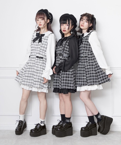 DearMyLove パンプス 11cm厚底レースアップおでこパンプス : ZOZOTOWN 