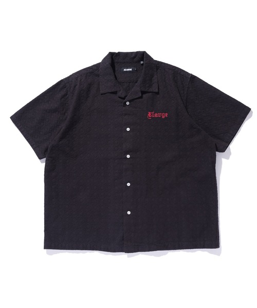 XLARGE ワンポイント刺繍ロゴ レース生地 半袖シャツ デニムに◎ ワンフォークロージング 1111clothing 【 Laufer 胸ワンポイント