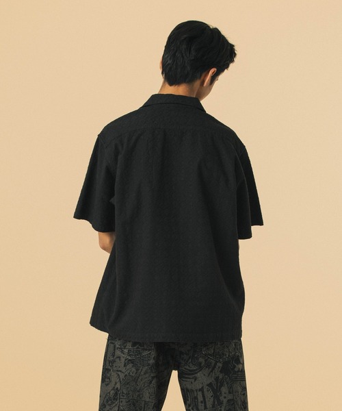早い者勝ち XLARGE EMBROIDERED S/S LACE SHIRT 胸元のロゴ◎ XLARGE シャツ EMBROIDERED S/S LACE SHIRT メンズ レディース