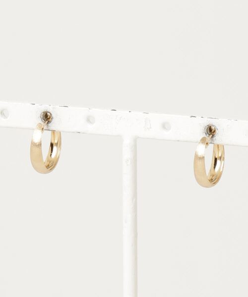 ピアス K18 フープ ピアス（マット） レディースの画像