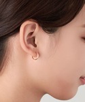ピアス K18 フープ ピアス(マット) レディースの詳細画像5