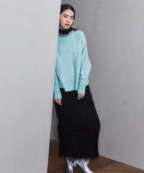 「GALLEST」 ドルマンスリーブニット 34 ベージュ レディース_画像2