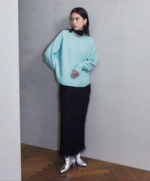 「GALLEST」 ドルマンスリーブニット 34 ベージュ レディース_画像3