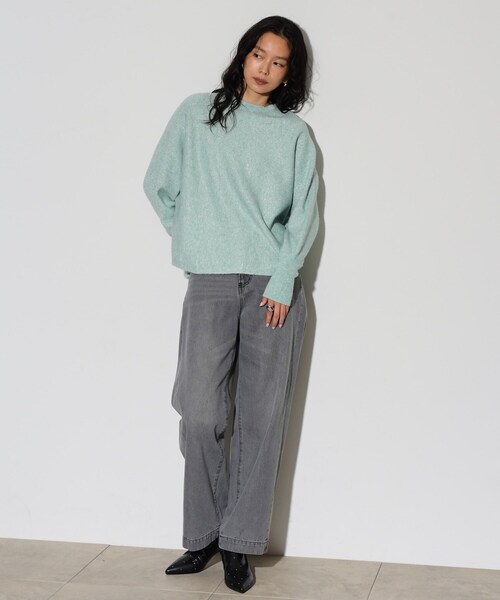 「GALLEST」 ドルマンスリーブニット 34 ベージュ レディース_画像4