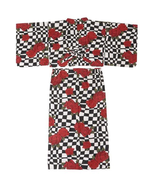 jouetie 浴衣 「jouetieオリジナル」ローズチェッカーセパレート