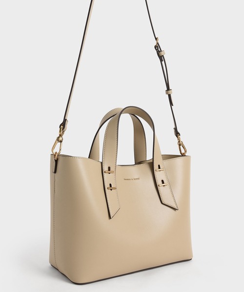 CHARLES ＆ KEITH 「CHARLES & KEITH」 2WAYバッグ L グリーン