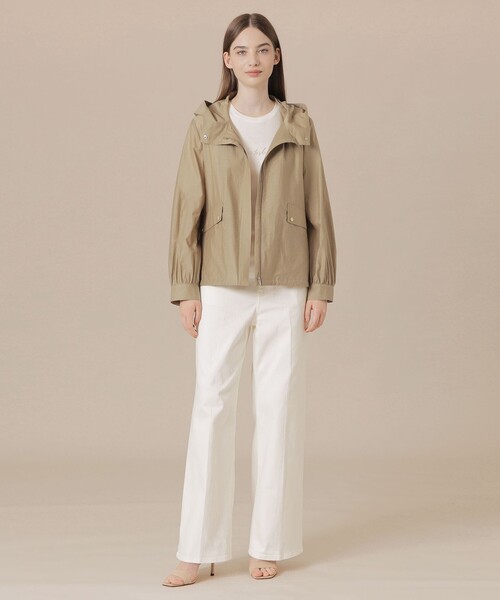 MACKINTOSHLONDON シルケットタフタショートコート　ベージュ 婦人画報4月号掲載】シルケットタフタショートコート | MACKINTOSH